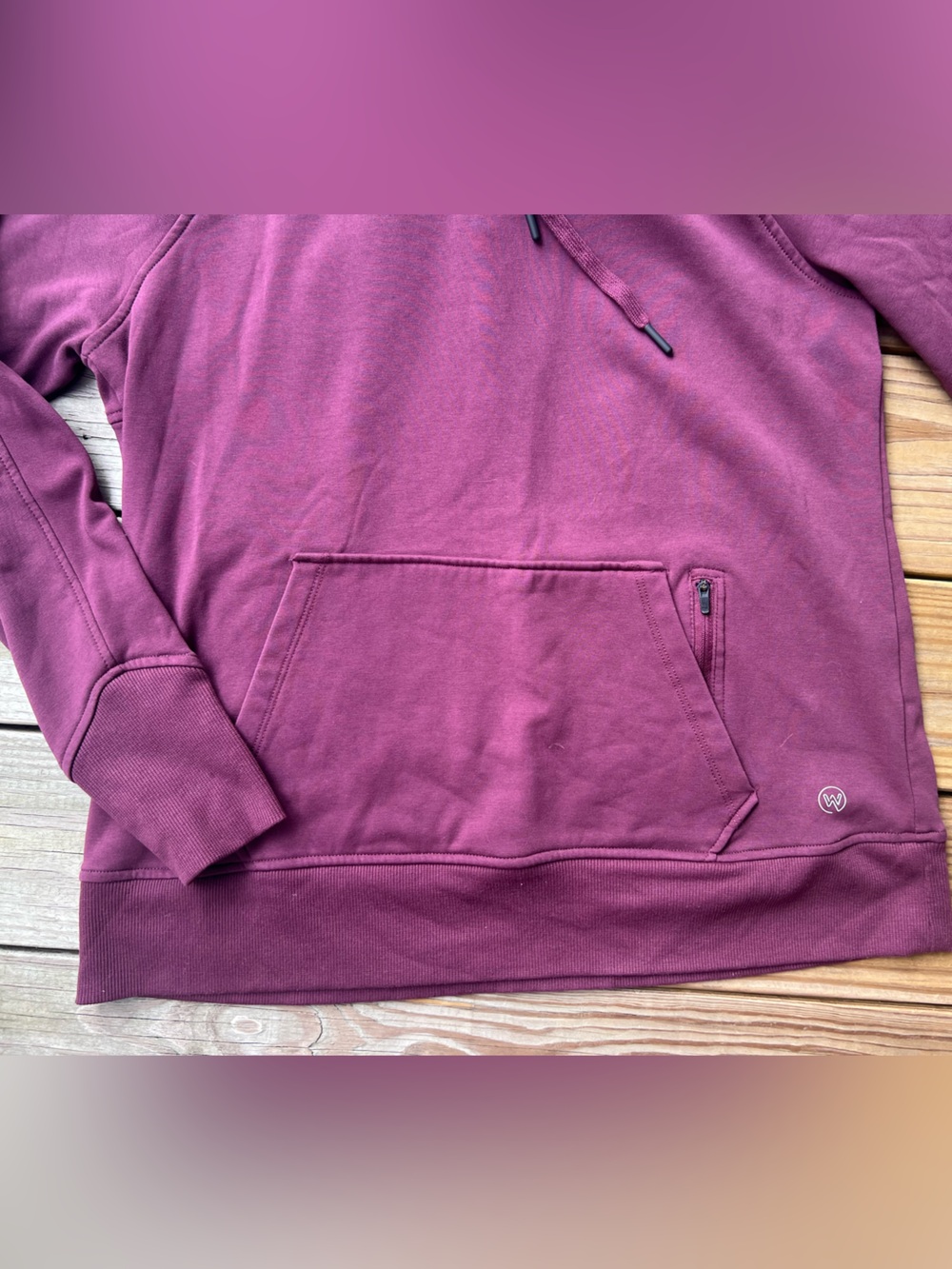 Wandersoft Dark Purple Medium Fleece Hoodie - Picture 5 of 11